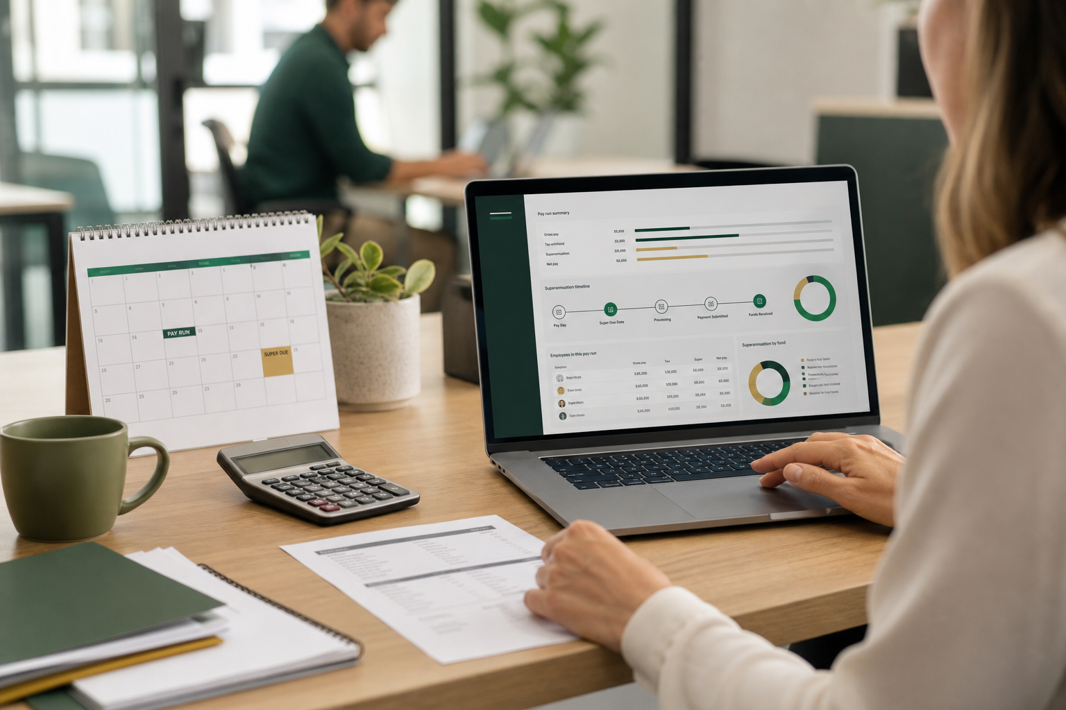 Payday Super payroll dashboard and superannuation payment timeline for Australian employers